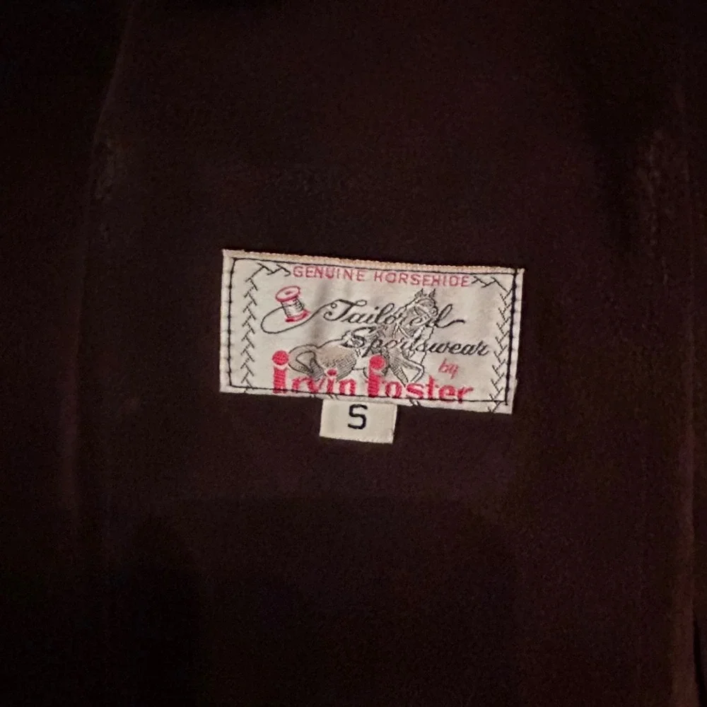 Vintage Irvin Foster Genuine Horsehide Leather Western Brown Vest Size Small - Picture 3 of 7